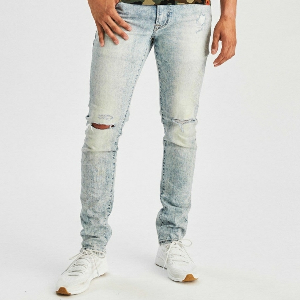 AEO Extreme Flex Slim Acid Wash Jeans